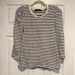Tuckernuck puff sleeve striped top